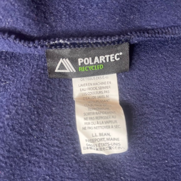 Vintage LL Bean Navy Blue Polartec Fleece Men Size XL - Picture 7 of 11